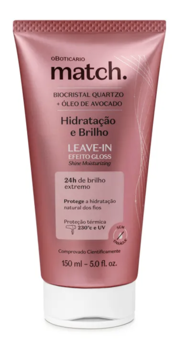 Match Leave-In Efeito Gloss Match Hidratação e Brilho, 150ml