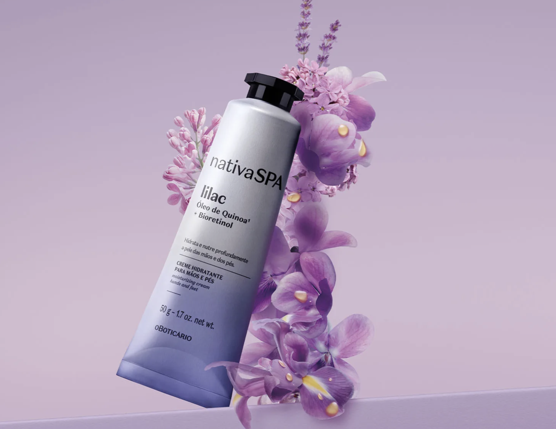 Creme Hidratante Para Mãos e Pés Nativa Spa Lilac 50g - Image 2
