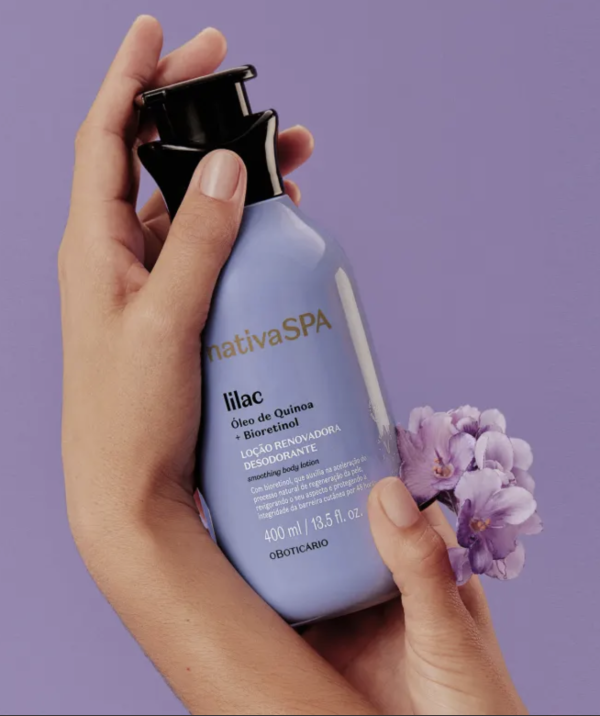 Loção Renovadora Desodorante Hidratante Corporal Nativa Spa Lilac 400ml