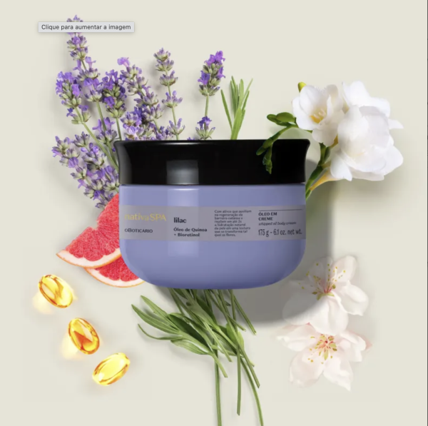 Óleo Em Creme Corporal Nativa Spa Lilac 175g