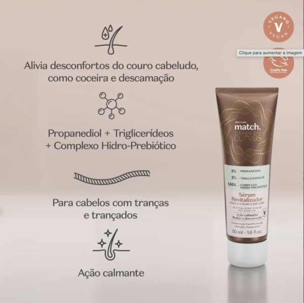 Sérum Revitalizador Para o Couro Cabeludo Match Ciência das Curvas 50ml - Image 2