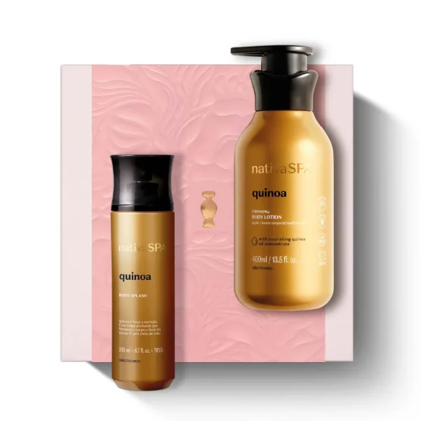 COFFRET NATIVA SPA QUINOA, Loção Corporal 400ml + Body Splash 200ml