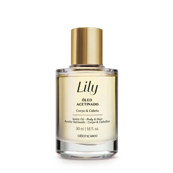 Óleo Acetinado Multifuncional Corpo e Cabelo Lily 50ml