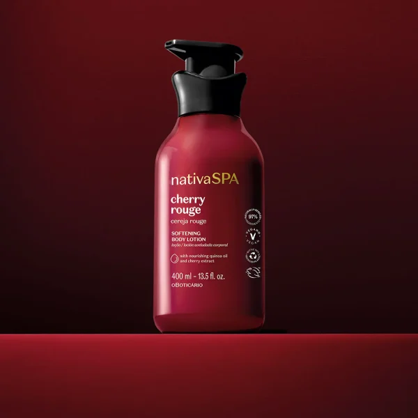 LOÇÃO CORPORAL AVELUDADA NATIVA SPA CEREJA ROUGE 400ML - Image 2