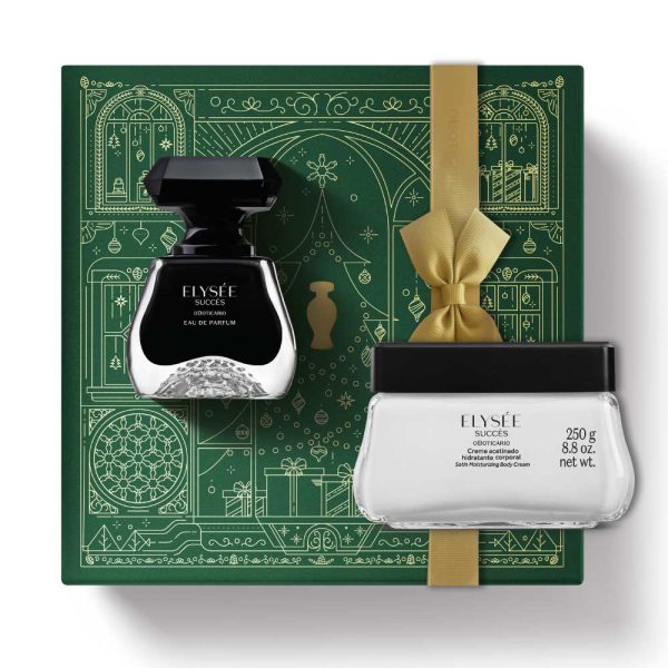 Kit de Natal Elysée Succès Eau de Parfum, 50ml+Creme Hidratante Acetinado Elysée Succès, 250g