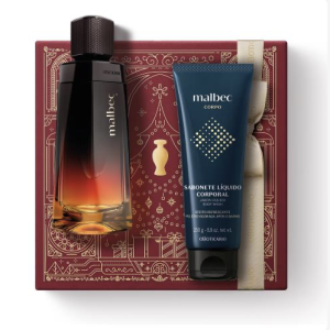 O Boticário Malbec X Coffret Presente, Malbec X Perfume EDT 100 ml e gel de duche 2 em 1 250 g