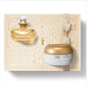 Coffret presente Lily, Lily Eau de Parfum, 75ml+Creme Hidratante Acetinado Lily , 250g+Caixa Presente Exclusiva