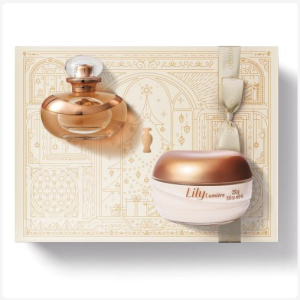 Coffret presente Lily Lumière,Lily Lumière Eau de Parfum, 75ml+Creme Hidratante Acetinado Lily Lumière, 250g+Caixa Presente Exclusiva
