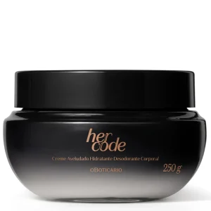 Creme Aveludado Hidratante Corporal Her Code O Boticário 250g