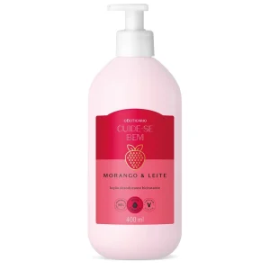Loção Hidratante Corporal Cuide-Se Bem Morango e Leite O Boticário 400ml
