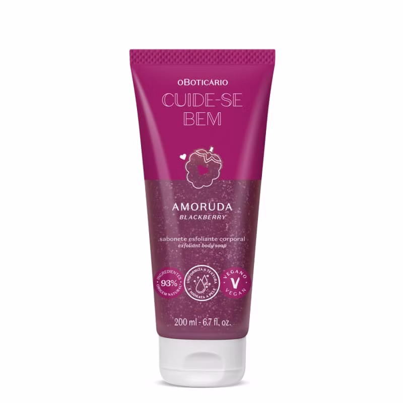 Boticario - Cuide Se Bem - Amoruda - Sabonete Liquido Esfoliante Corporal 200Ml