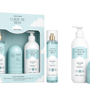 Kit Presente O Boticário Cuide-se Bem Nuvem – Body Splash 200 ml + Loção Hidratante 400 ml + Creme Hidratante para Mãos 45 g